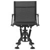 Hunting Chair, 360° Silent Swivel, Foldable Portable Blind Chair, Heavy-Duty Steel Frame Ground Stool Seat,with Armrests, Anti-Sink Feet
