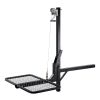 Hitch Deer Hoist with Lifting System Platform, 300 lbs Load Capacity, Game Hoist Winch Lift with 2-inch Receiver, 360-Degree Swivel Shaft & Foldable