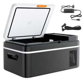 Car Refrigerator, DC 12/24V AC100-240V Compressor Electric Cooler, -4°F to 68°F Car Fridge with APP Control, 21 QT Cars Freezer for RVs, Campsites