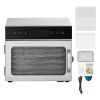 Food Dehydrator Machine, 6 Stainless Steel Trays, 400W Electric Food Dryer with Adjustable Temperature & 24-Hour Timer, Freeze Dryer for Jerky, Meat