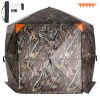 Hunting Blind, 288° See Through Ground Blind, 6-7 Person Pop Up Deer Blind for Hunting with Carrying Bag, Portable Resilient Hunting Tent