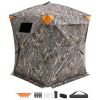 Hunting Blind, 270° Ground Blind, 1-2 Person Pop Up Deer Blind for Hunting with Carrying Bag, Portable Resilient Hunting Tent