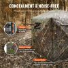 Hunting Blind, 288° See Through Ground Blind, 6-7 Person Pop Up Deer Blind for Hunting with Carrying Bag, Portable Resilient Hunting Tent