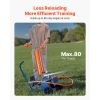 Clay Target Thrower, 75-80 Clays Pigeon Thrower, 55+ Yards Automatic Skeet and Trap Launcher on Wheels - with Adjustable Angle