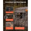 Hunting Blind, 4-5 Person See Through Ground Blinds with Carrying Bag, 360 Degree Portable Camouflage Tent