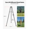 Tripod Deer Hoist, 500 lbs Load Capacity, Hunting Game Hoist Winch Lift with Gambrel & Manual Winch