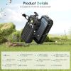 40000mAh Solar Hand Crank Power Bank with Built-in 4 Cables, Emergency Portable Charger with Flashlight for Camping, Hurricanes, Travel