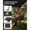 Hunting Chair, 360° Silent Swivel, Foldable Portable Blind Chair, Heavy-Duty Steel Frame Ground Stool Seat,with Seat Cover, Anti-Sink Feet