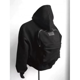 Back Schoolbag Design Men's Coat Flower Gray (Option: Black-M)