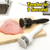 Two-tone meat tenderizer, 1/2-piece stainless steel needle-press steak tenderizing tool with non-slip handle, meat loosener suitable for beef